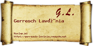 Gerresch Lavínia névjegykártya